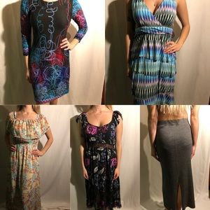 Five brand name dresses small